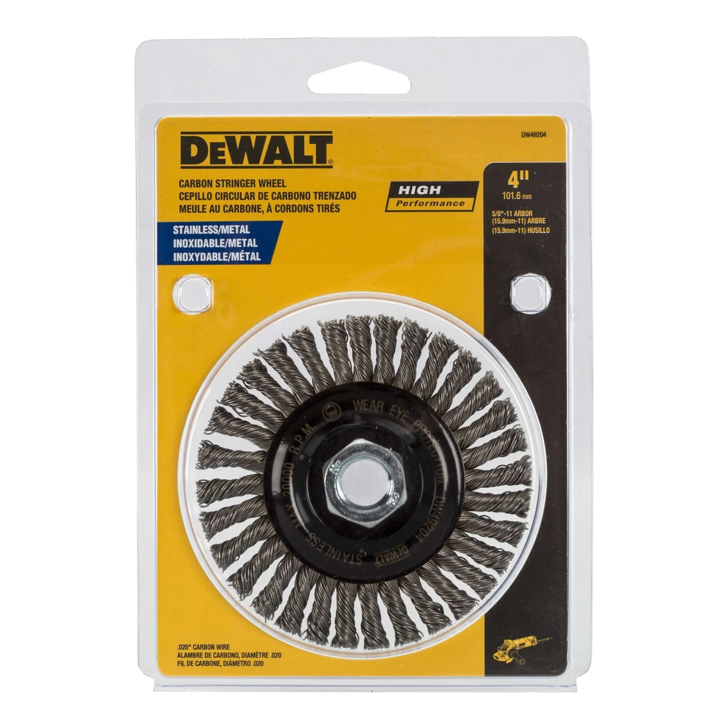 DEWALT 4.0-in Coarse Wire Wheel Angle Grinder 1 DEWALT 4.0-in Coarse Wire Wheel Angle Grinder -Dewalt Tool World 03820185