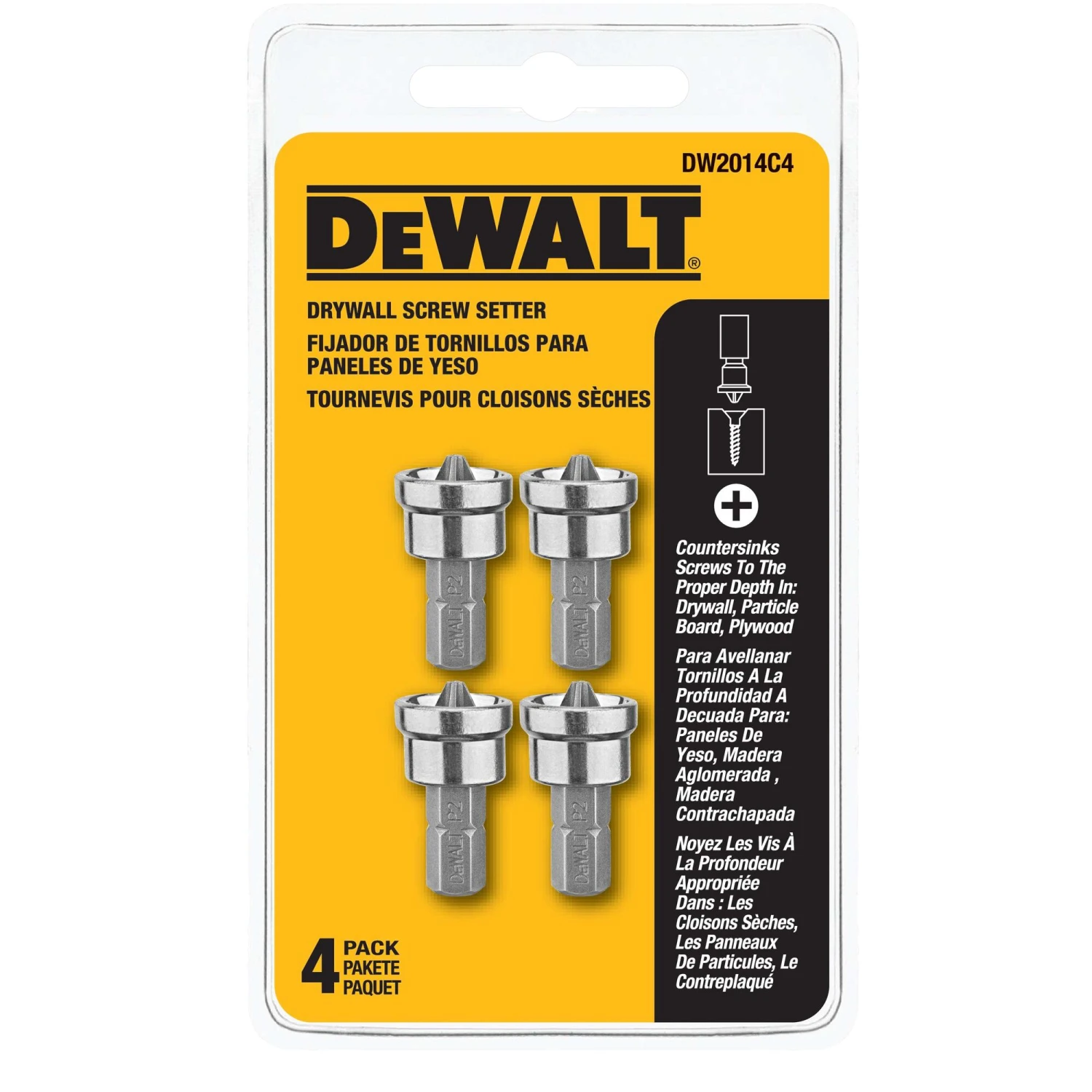 DEWALT Screwdriver Bit Set 4 -Piece 1 DEWALT Screwdriver Bit Set 4 -Piece -Dewalt Tool World 04870246