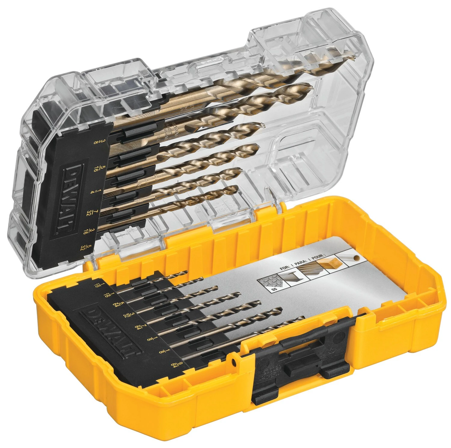 DEWALT 14 -Piece Assorted X Cobalt Alloy Steel Jobber Length Twist Drill Bit Set 3 DEWALT 14 -Piece Assorted X Cobalt Alloy Steel Jobber Length Twist Drill Bit Set -Dewalt Tool World 11545308