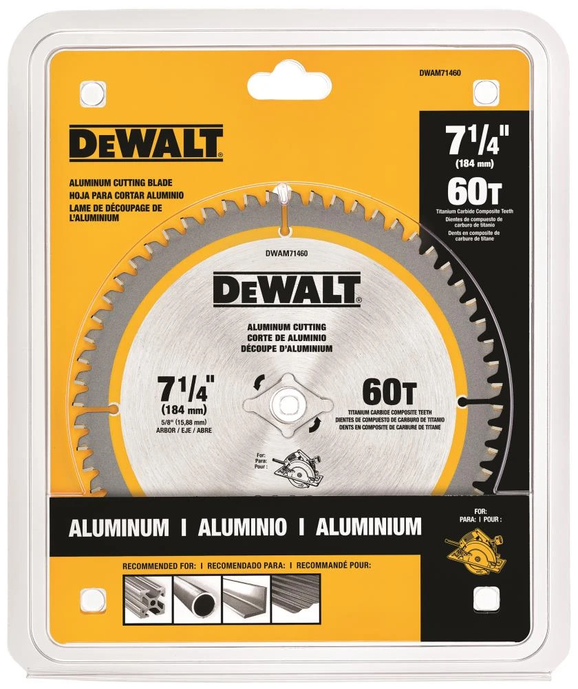DEWALT 7-1/4-in 60 -Tooth Tungsten Carbide-tipped Steel Circular Saw Blade Individual 2 DEWALT 7-1/4-in 60 -Tooth Tungsten Carbide-tipped Steel Circular Saw Blade Individual -Dewalt Tool World 44347406