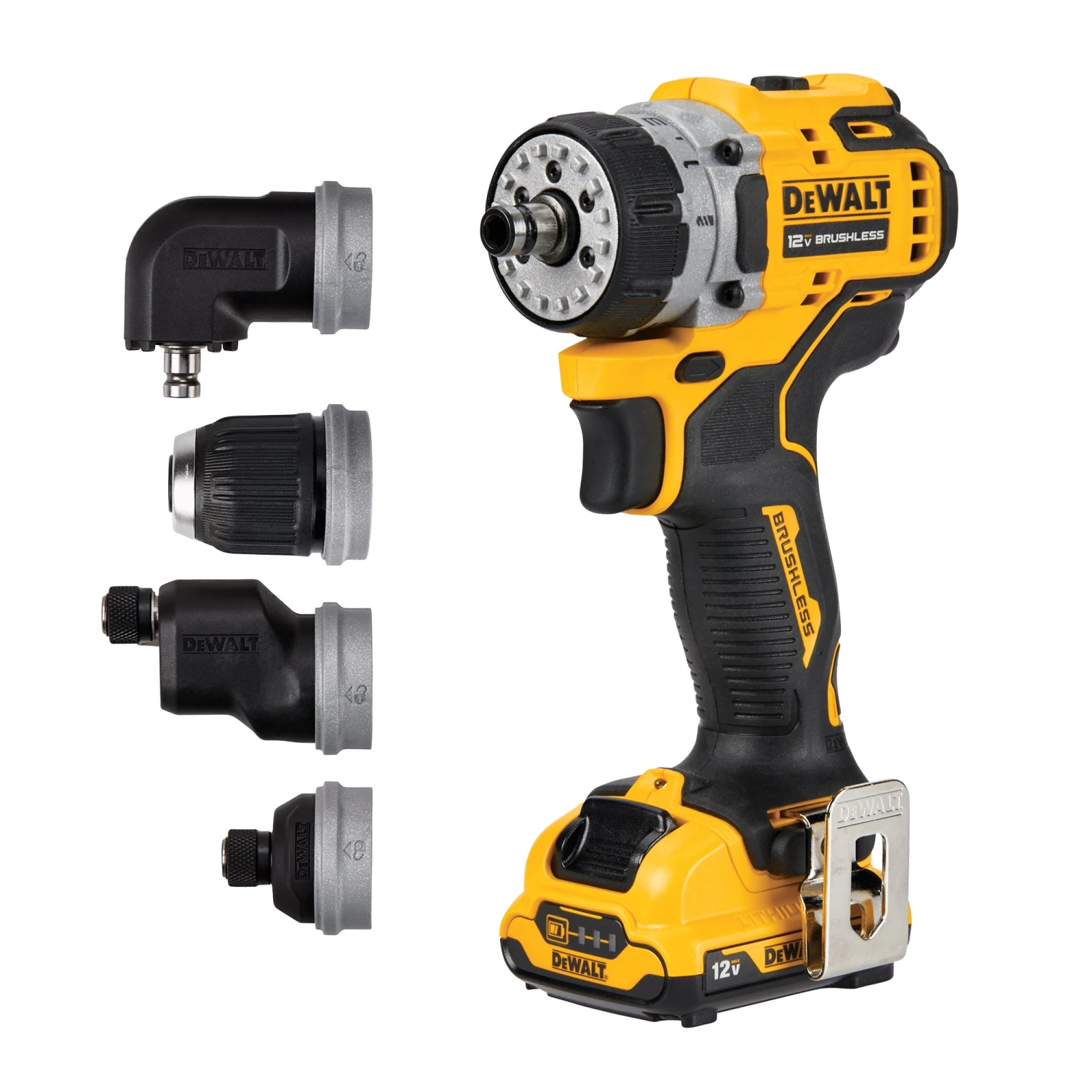DEWALT XTREME 5-In-1 12-volt Max 3/8-in Keyless Brushless Cordless Drill ( 1 -Batteries Included, And Charger Included ) 11 DEWALT XTREME 5-In-1 12-volt Max 3/8-in Keyless Brushless Cordless Drill ( 1 -Batteries Included, And Charger Included ) -Dewalt Tool World 44829443