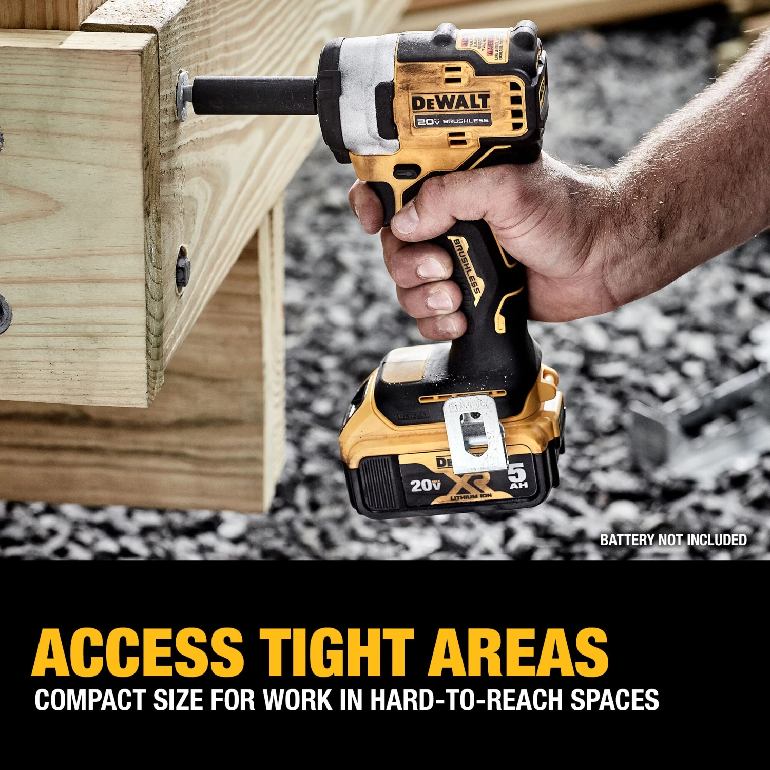 DEWALT 20-volt Max Variable Speed Brushless 3/8-in Square Drive Cordless Impact Wrench (Battery Not Included And Charger Not Included) 6 DEWALT 20-volt Max Variable Speed Brushless 3/8-in Square Drive Cordless Impact Wrench (Battery Not Included And Charger Not Included) -Dewalt Tool World 45405310