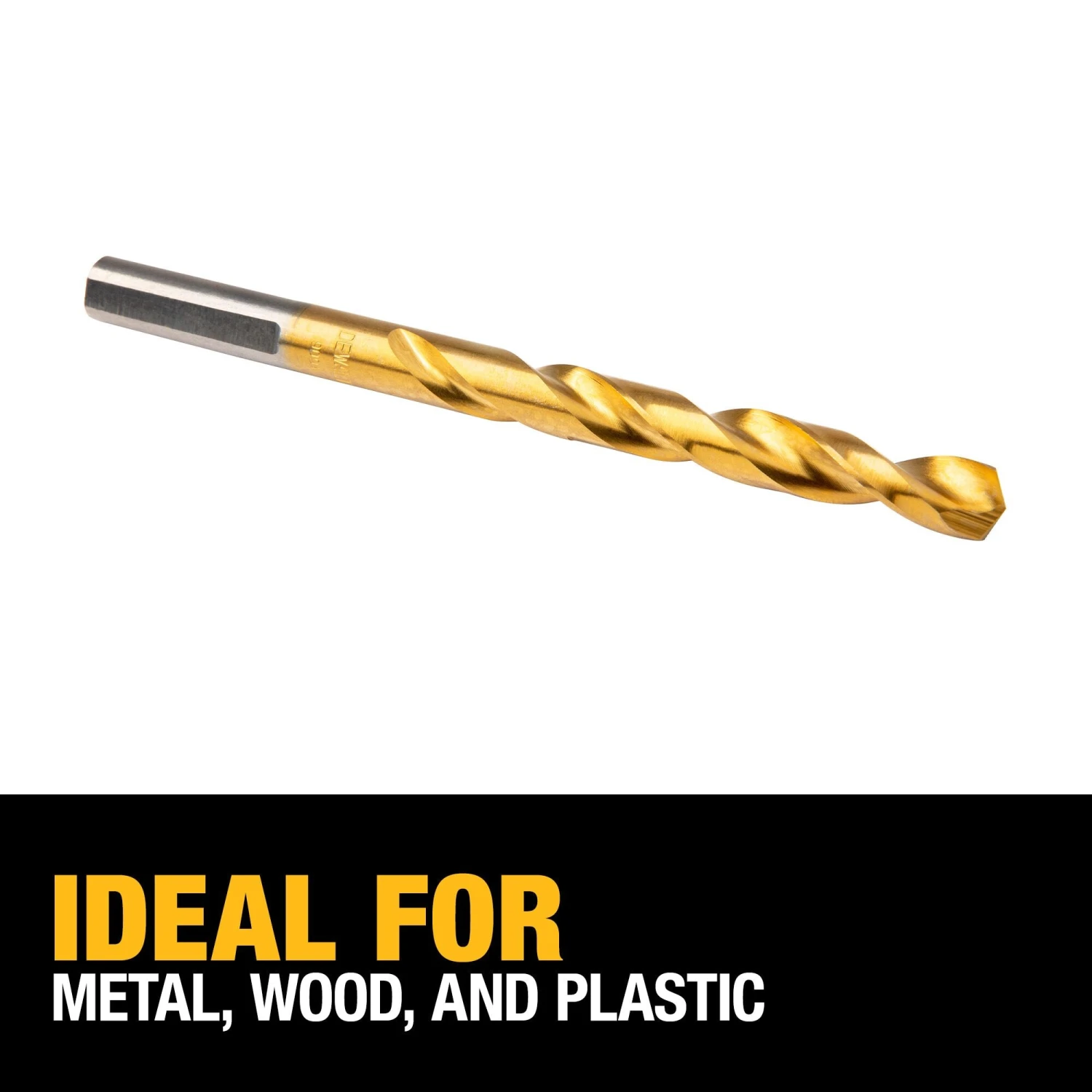 DEWALT 3/8-in X 5-7/8-in Titanium Nitride Coated HSS Jobber Length Twist Drill Bit 2 DEWALT 3/8-in X 5-7/8-in Titanium Nitride Coated HSS Jobber Length Twist Drill Bit -Dewalt Tool World 49291651