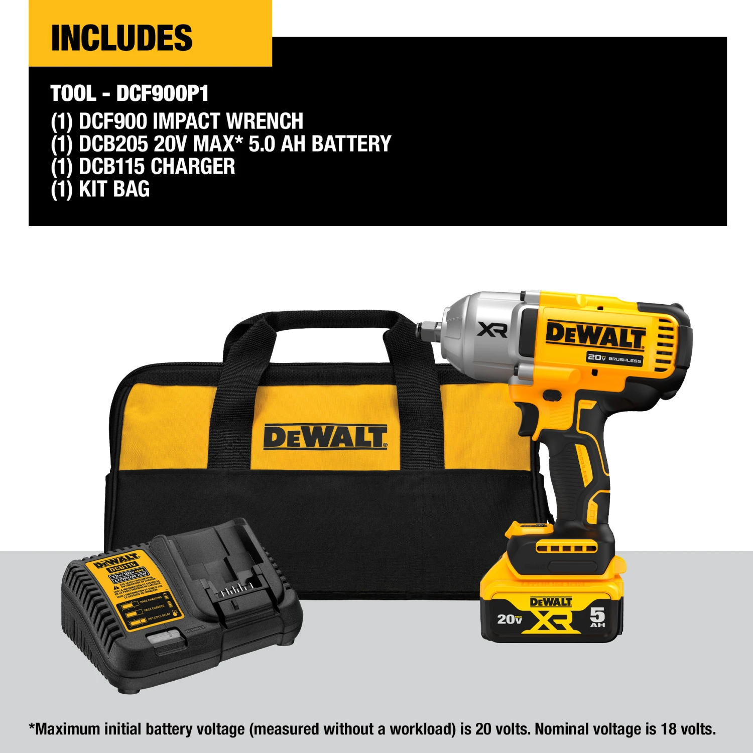 DEWALT XR 20-volt Max Variable Speed Brushless 1/2-in Drive Cordless Impact Wrench (Battery Included And Charger Included) 2 DEWALT XR 20-volt Max Variable Speed Brushless 1/2-in Drive Cordless Impact Wrench (Battery Included And Charger Included) -Dewalt Tool World 50242369