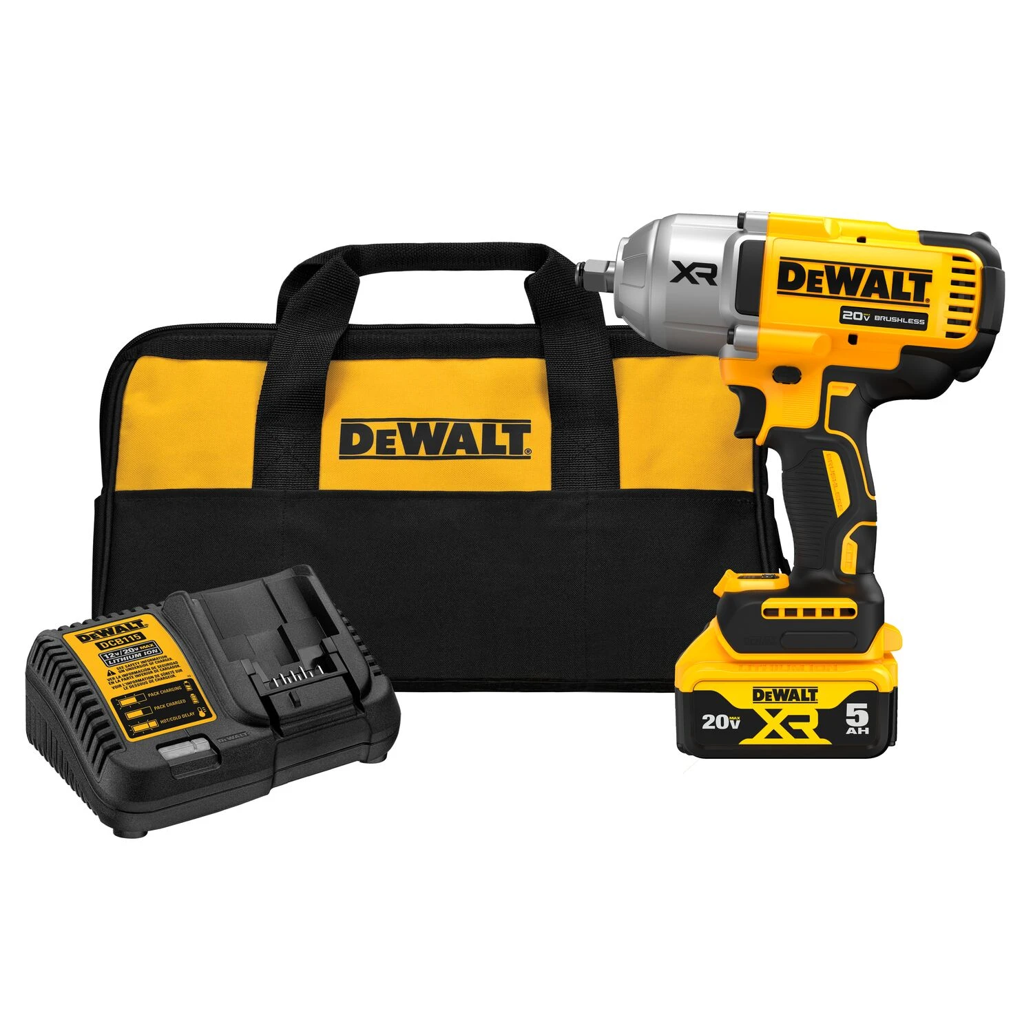 DEWALT XR 20-volt Max Variable Speed Brushless 1/2-in Drive Cordless Impact Wrench (Battery Included And Charger Included) 1 DEWALT XR 20-volt Max Variable Speed Brushless 1/2-in Drive Cordless Impact Wrench (Battery Included And Charger Included) -Dewalt Tool World 50242371