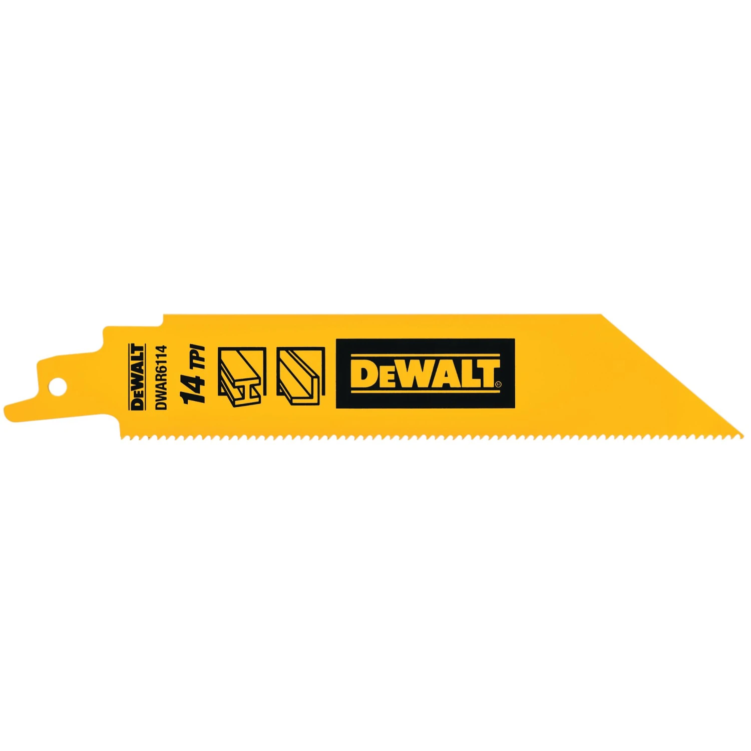 DEWALT Bi-metal 6-in 14 TPI Wood Cutting Reciprocating Saw Blade 5 -Pack 2 DEWALT Bi-metal 6-in 14 TPI Wood Cutting Reciprocating Saw Blade 5 -Pack -Dewalt Tool World 60888163