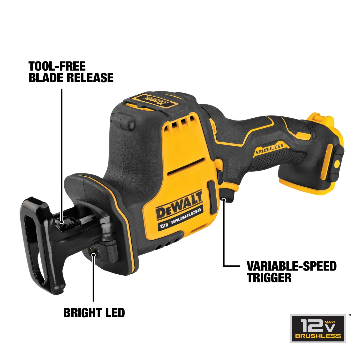 DEWALT XTREME 12-volt Max Variable Speed Brushless Cordless Reciprocating Saw (Battery Not Included) 3 DEWALT XTREME 12-volt Max Variable Speed Brushless Cordless Reciprocating Saw (Battery Not Included) -Dewalt Tool World 63055696