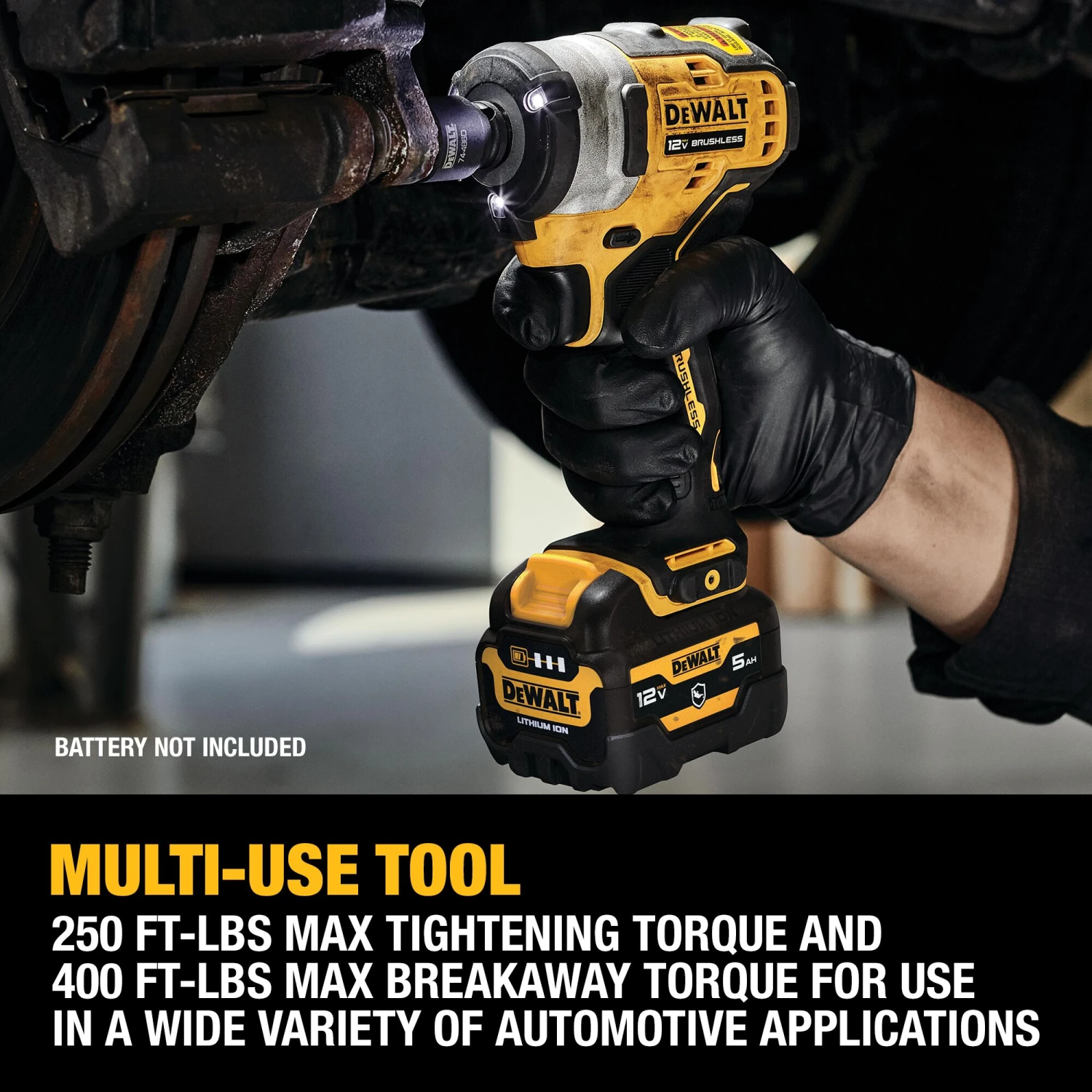 DEWALT XTREME 12-volt Max Variable Speed Brushless 3/8-in Drive Cordless Impact Wrench (Battery Not Included And Charger Not Included) 4 DEWALT XTREME 12-volt Max Variable Speed Brushless 3/8-in Drive Cordless Impact Wrench (Battery Not Included And Charger Not Included) -Dewalt Tool World 63587160