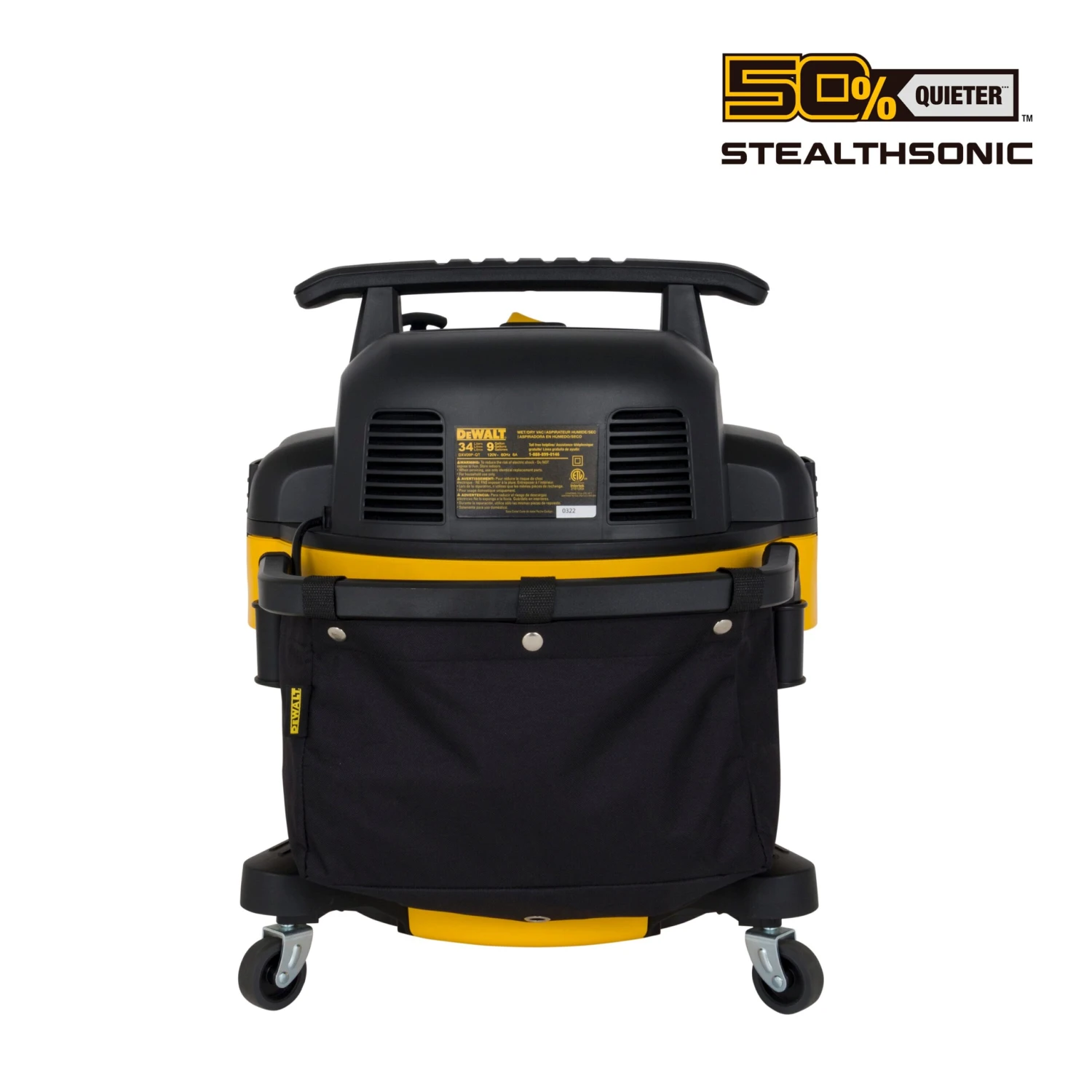 DEWALT Stealthsonic Quiet 9-Gallon 5 HP Corded Wet/Dry Shop Vacuum With Accessories Included 4 DEWALT Stealthsonic Quiet 9-Gallon 5 HP Corded Wet/Dry Shop Vacuum With Accessories Included -Dewalt Tool World 63642573 scaled