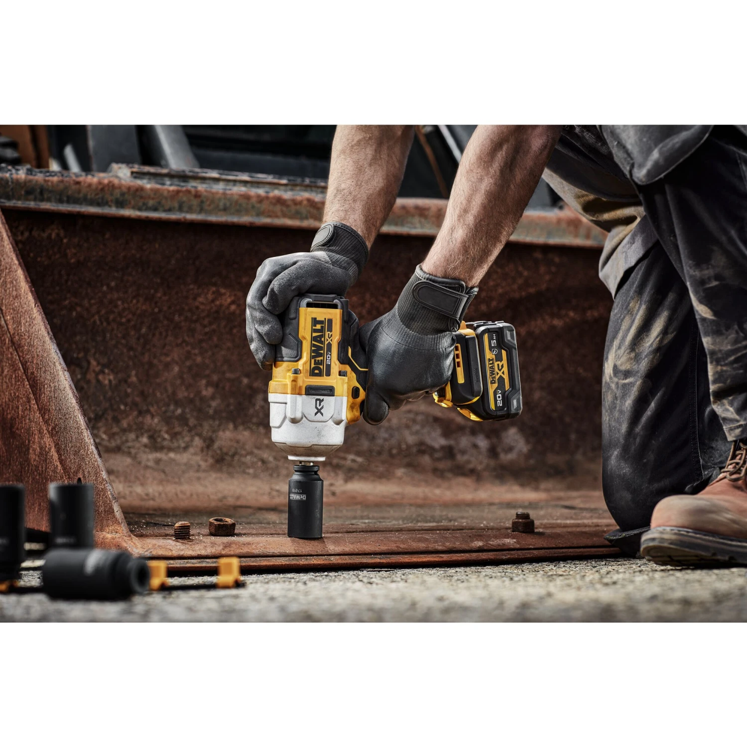 DEWALT XR 20-volt Max Variable Speed Brushless 1/2-in Drive Cordless Impact Wrench (Battery Not Included And Charger Not Included) 20 DEWALT XR 20-volt Max Variable Speed Brushless 1/2-in Drive Cordless Impact Wrench (Battery Not Included And Charger Not Included) -Dewalt Tool World 65370104