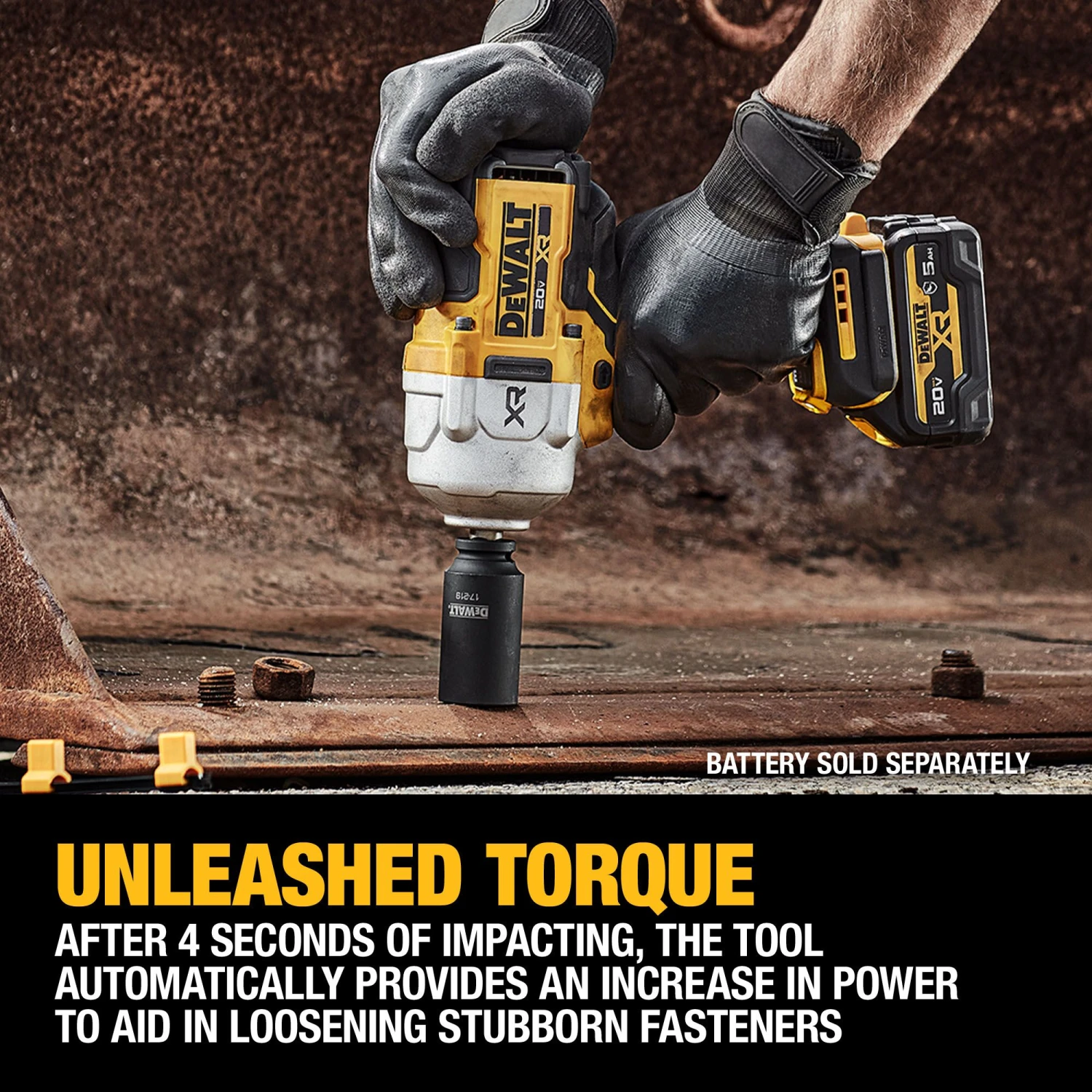 DEWALT XR 20-volt Max Variable Speed Brushless 1/2-in Drive Cordless Impact Wrench (Battery Not Included And Charger Not Included) 5 DEWALT XR 20-volt Max Variable Speed Brushless 1/2-in Drive Cordless Impact Wrench (Battery Not Included And Charger Not Included) -Dewalt Tool World 65370106