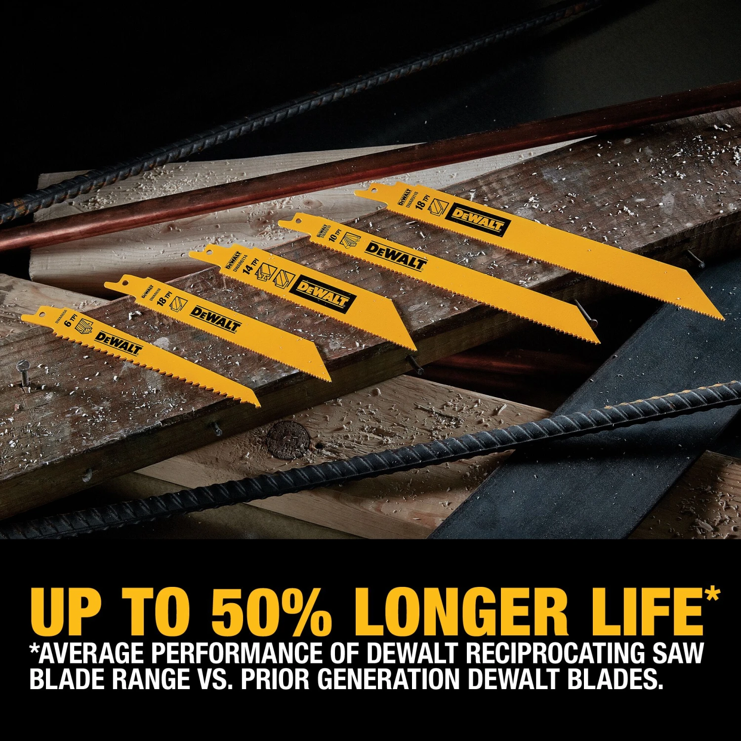DEWALT Bi-metal 6-in 14 TPI Wood Cutting Reciprocating Saw Blade 5 -Pack 3 DEWALT Bi-metal 6-in 14 TPI Wood Cutting Reciprocating Saw Blade 5 -Pack -Dewalt Tool World 66105676