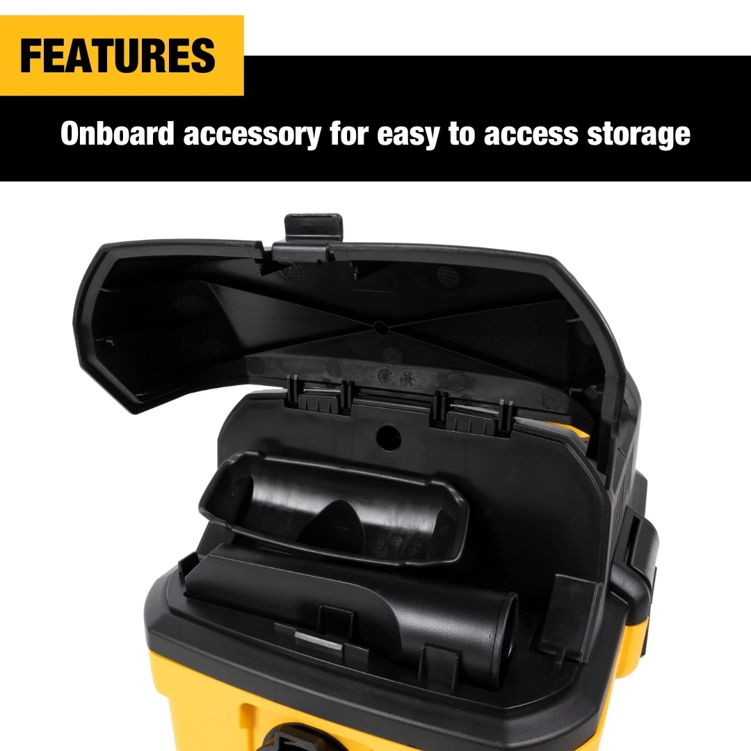 DEWALT 6-Gallon 5 HP Corded Wet/Dry Shop Vacuum With Accessories Included 5 DEWALT 6-Gallon 5 HP Corded Wet/Dry Shop Vacuum With Accessories Included -Dewalt Tool World 66370098