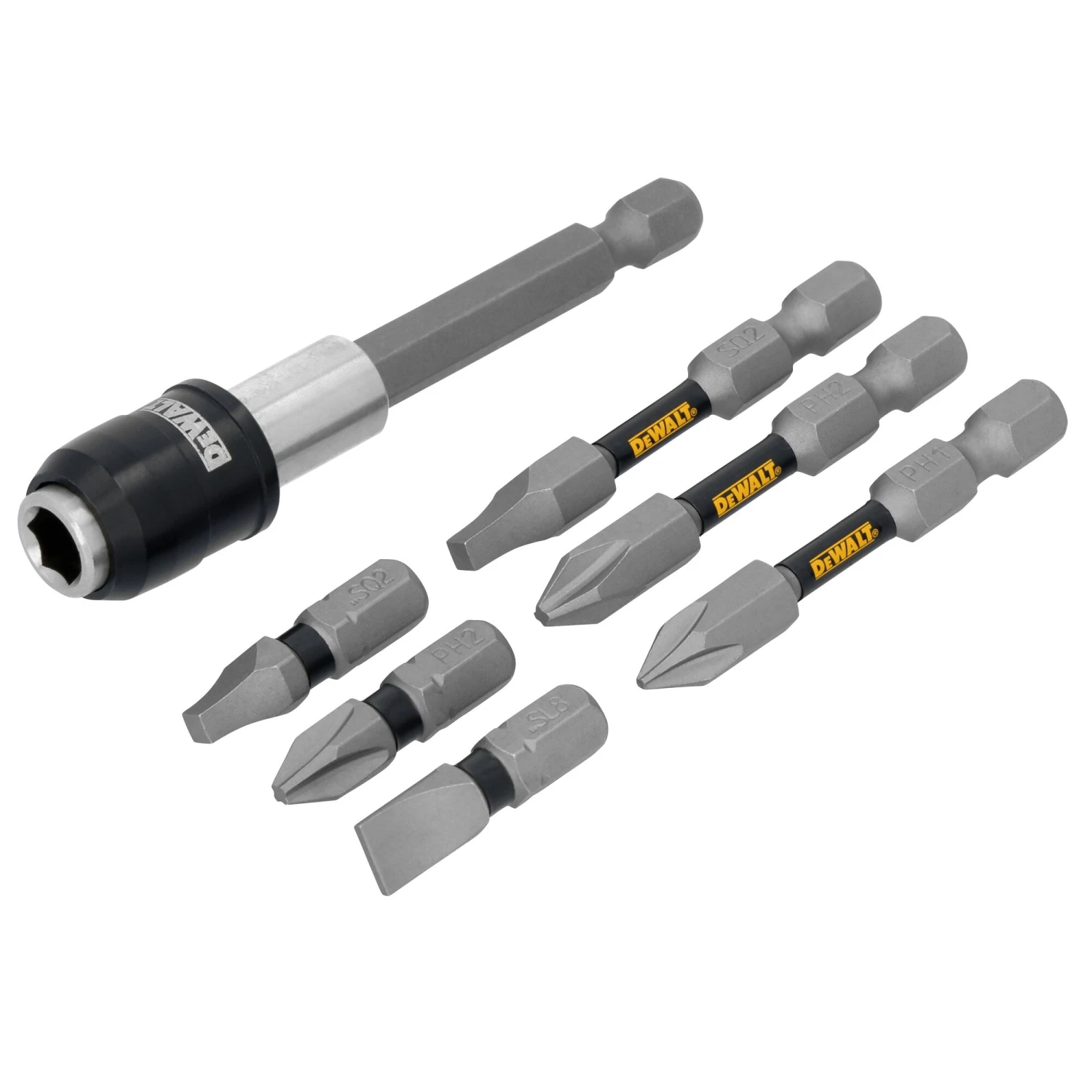 DEWALT TOUGH GRIP 7 -Pack Magnetic Screwdriving Bit Holder Set 3 DEWALT TOUGH GRIP 7 -Pack Magnetic Screwdriving Bit Holder Set -Dewalt Tool World 66574803