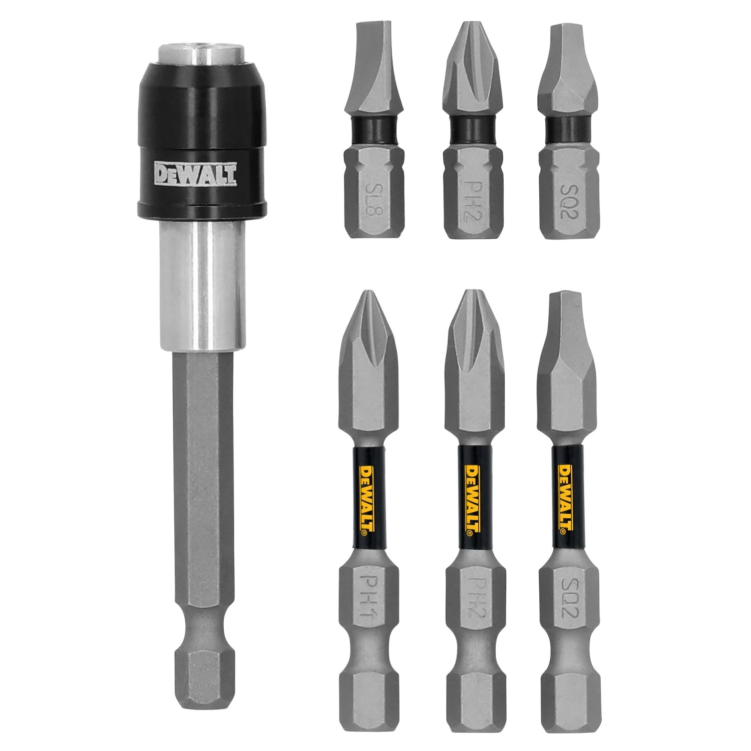 DEWALT TOUGH GRIP 7 -Pack Magnetic Screwdriving Bit Holder Set 1 DEWALT TOUGH GRIP 7 -Pack Magnetic Screwdriving Bit Holder Set -Dewalt Tool World 66574805