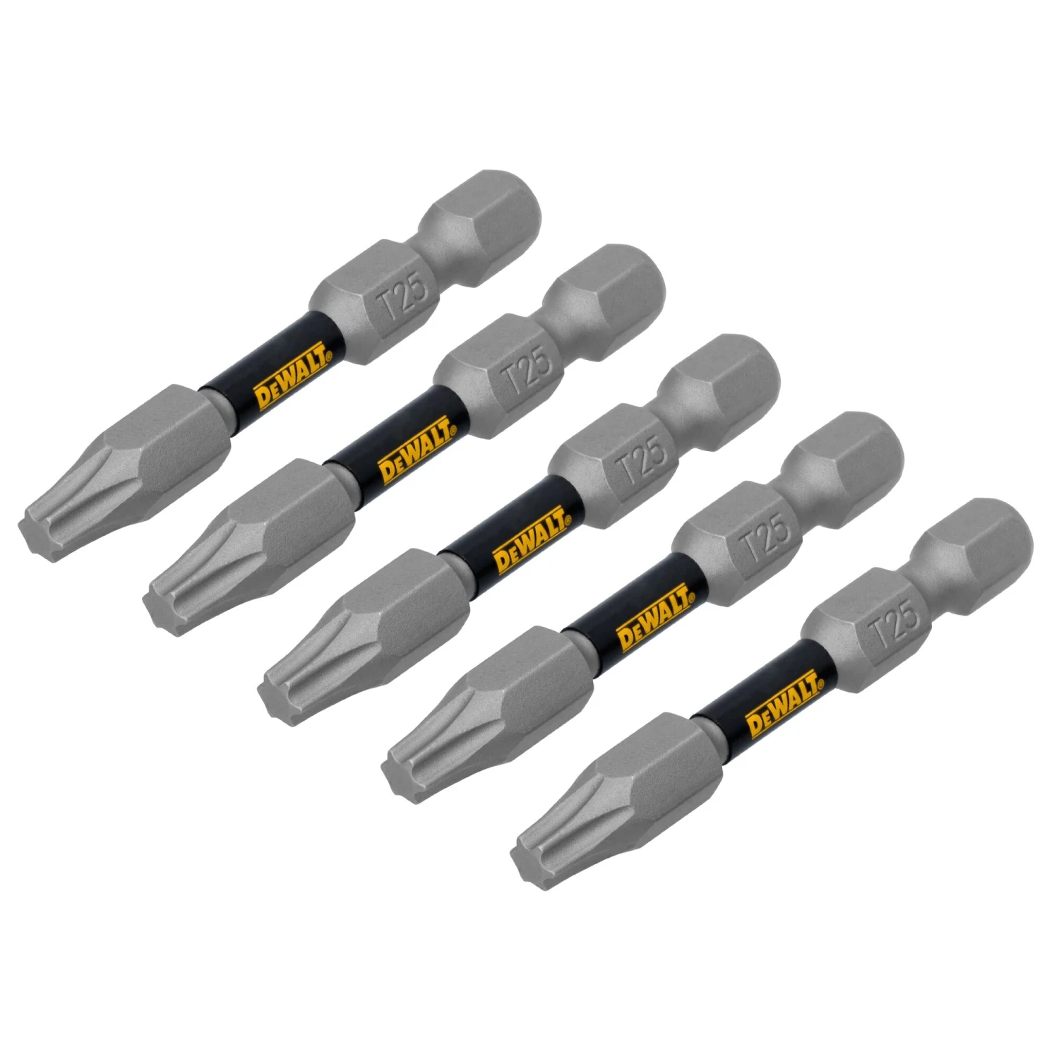 DEWALT TOUGH GRIP 2-in T25 Torx Screwdriver Bit Set 5 -Piece 2 DEWALT TOUGH GRIP 2-in T25 Torx Screwdriver Bit Set 5 -Piece -Dewalt Tool World 66574828