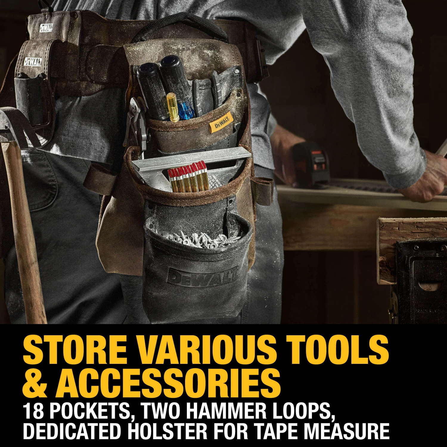 DEWALT Framer Leather Tool Belt 5 DEWALT Framer Leather Tool Belt -Dewalt Tool World 68666686