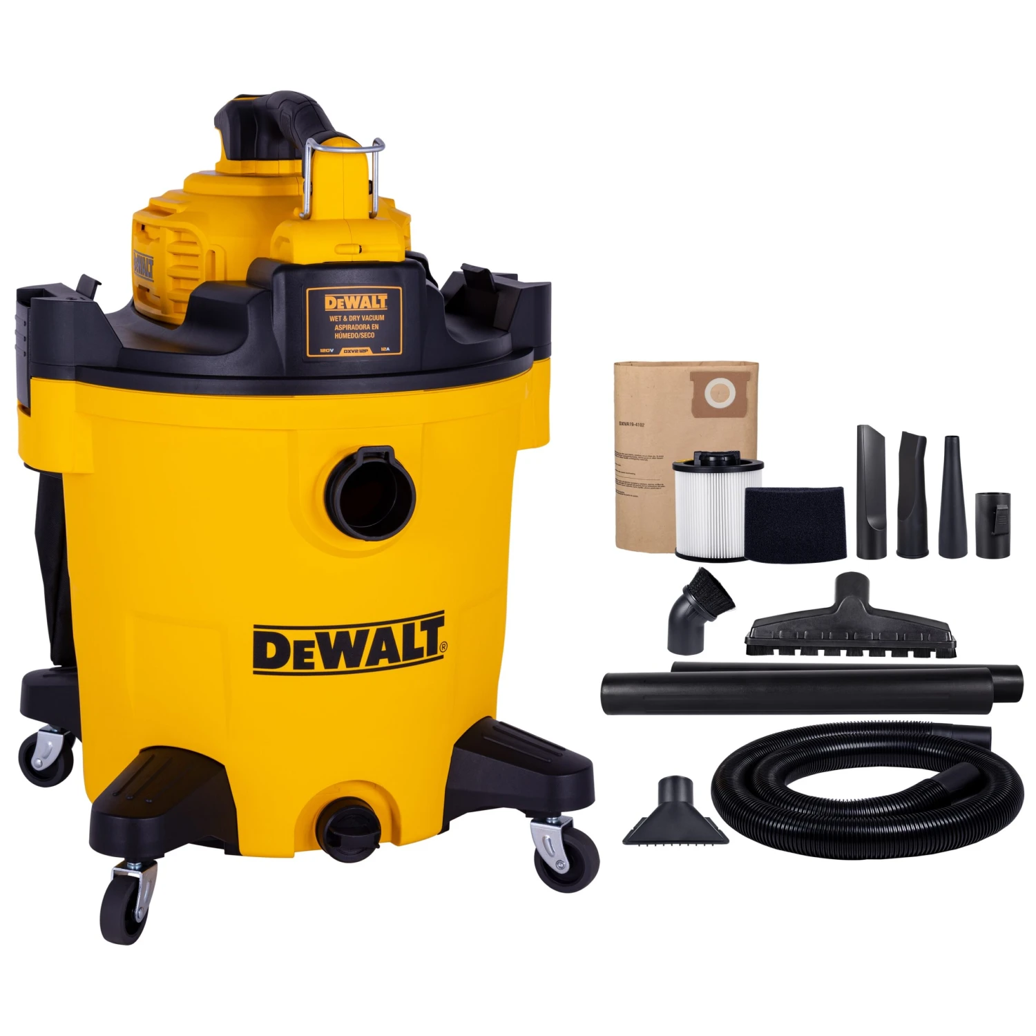 DEWALT Detachable Blower 12-Gallon 5.5 HP Corded Wet/Dry Shop Vacuum With Accessories Included 1 DEWALT Detachable Blower 12-Gallon 5.5 HP Corded Wet/Dry Shop Vacuum With Accessories Included -Dewalt Tool World 69693299 scaled