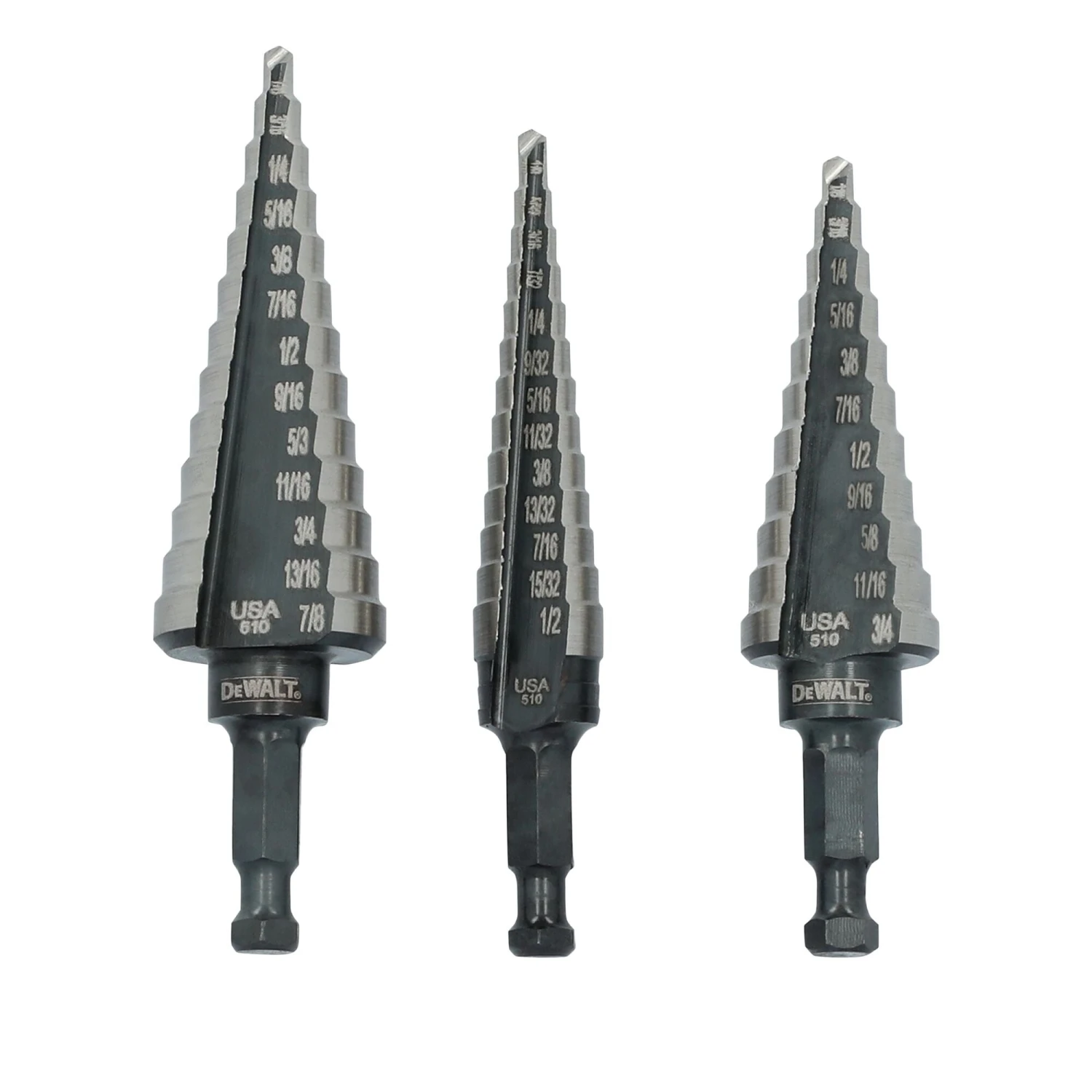 DEWALT 3 -Piece Set Set ( 1/8-in To 7/8-in ) 1 DEWALT 3 -Piece Set Set ( 1/8-in To 7/8-in ) -Dewalt Tool World 70853205