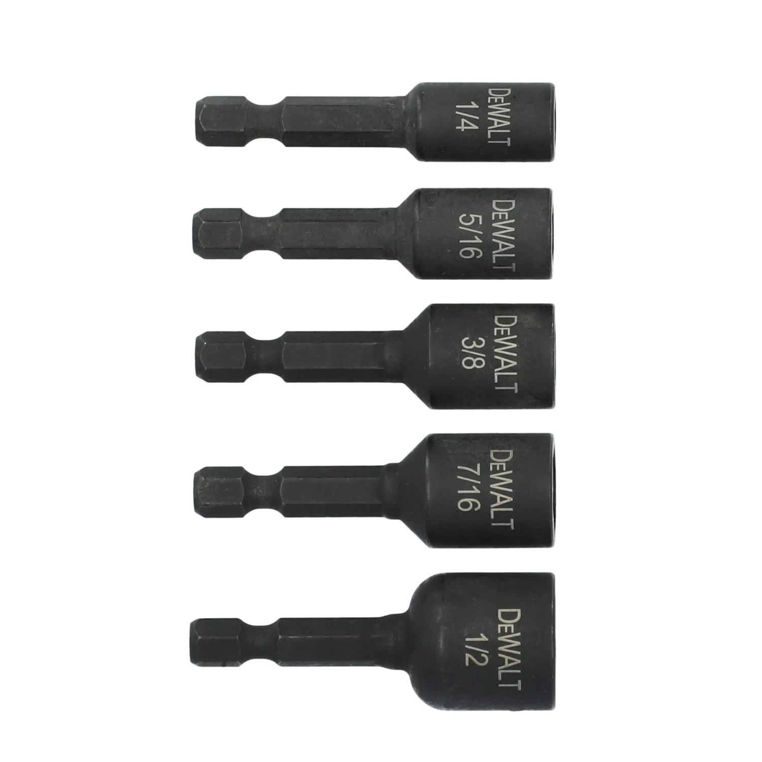 DEWALT 1/4-in X 1-15/16-in Nutsetter Impact Driver Bit Set 5 -Piece 2 DEWALT 1/4-in X 1-15/16-in Nutsetter Impact Driver Bit Set 5 -Piece -Dewalt Tool World 72029518 scaled