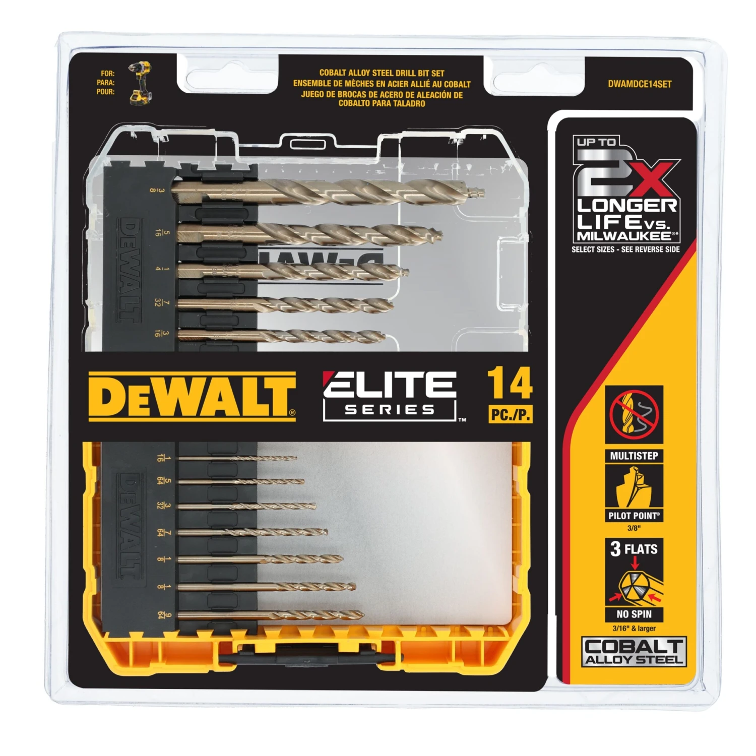 DEWALT ELITE SERIES 14 -Piece X Cobalt Alloy Steel Jobber Length Twist Drill Bit Set 1 DEWALT ELITE SERIES 14 -Piece X Cobalt Alloy Steel Jobber Length Twist Drill Bit Set -Dewalt Tool World 72042743 scaled