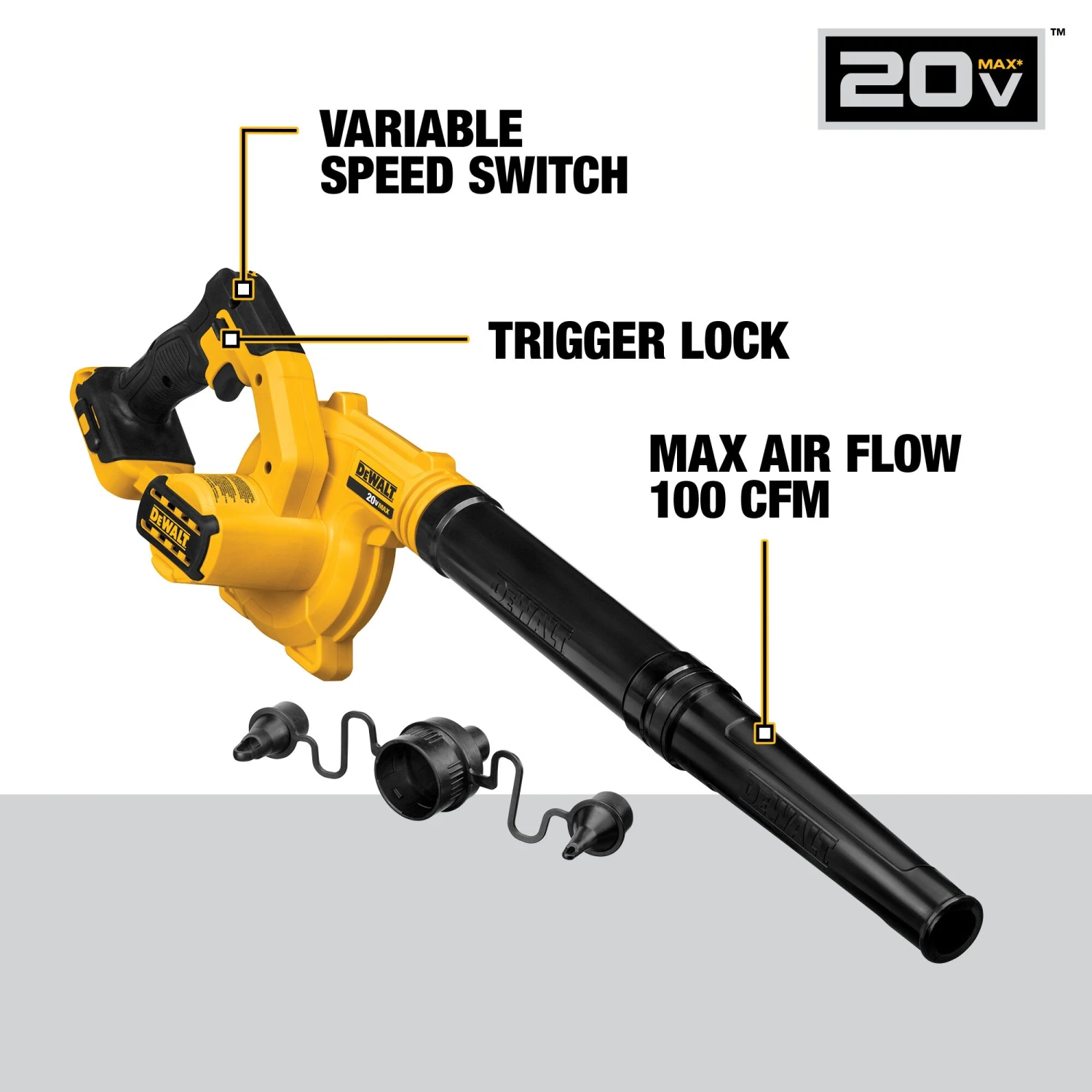 DEWALT 20-volt Max Jobsite Blower 1 Battery(s) Included 2 DEWALT 20-volt Max Jobsite Blower 1 Battery(s) Included -Dewalt Tool World 72304991